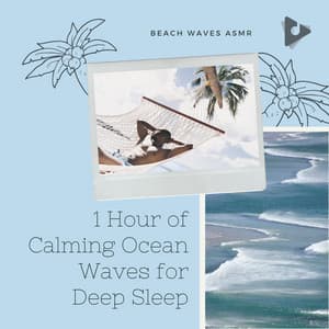 1 Hour of Calming Ocean Waves for Deep Sleep - Beach Waves ASMR