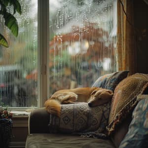 Calma En Día De Lluvia: Latidos Binaurales Para Perros - Música de ansiedad por separación de perros