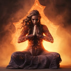 Meditation by the Fire: Ballad of Fire's Serenity - Mystic Nature