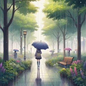 Relaxing Rain Noise in the Park - Lakoustiks