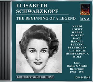 Vocal Recital: Schwarzkopf, Elisabeth - Verdi, G. / Loewe, C. / Weber, C.M. Von / Mozart, W.A. / Bach, J.S. / Handel, G.F. / Beethoven, L. Van - Elisabeth Schwarzkopf
