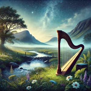 Soft Celtic Harp Beneath the Stars: Melody of the Quiet Forest - Cetic Harp!