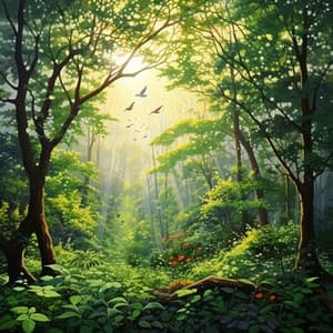 Tranquil Forest Tones: Zen in the Woods - Early Spring