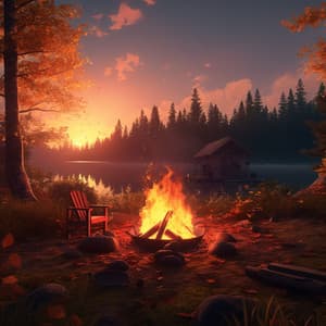 Fire's Relaxation Embrace: Soothing Warmth - Relaxation Music Therapy