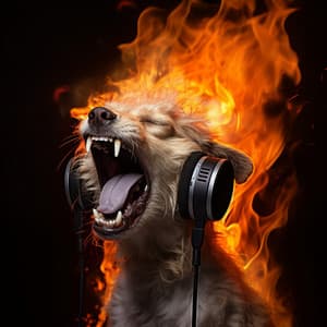 Canine Crescendos: Firelight Serenades Symphony - Kitten Music Therapy