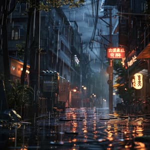 Rainy Night Ambiance for Sleep Enhancement - Cricket Sound