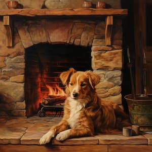 Toque Suave Del Fuego Para Perros: Ecos Tranquilos De La Llama - Música fácil de domingo por la mañana