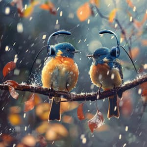 Rain Echoes: Binaural Birds in Nature's Melody - 80 88 Hz - Quiet Mind