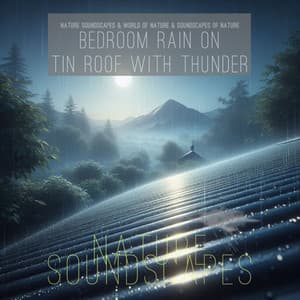 Bedroom Rain on Tin Roof with Thunder - Nature Soundscapes