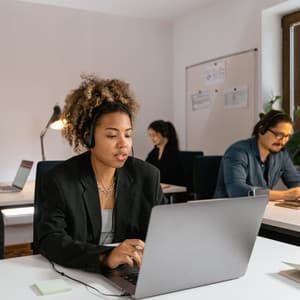 Tranquil Office Melodies: Mindful Work Sessions with Ambient Music - Tranquil Journeys