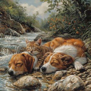 Mascotas Junto Al Arroyo: Relajantes Melodías Acuáticas - Ondas LFO