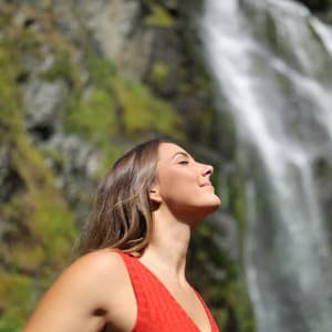Waterfall Serenity: Chill Sound Echoes for Deep Relaxation - Waterfall in the distance