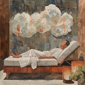 Ruheplatz: Bequemes Ausruhen im Paradies-Spa-Tapisserie - Einschlafen