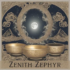 Zenith Zephyr: Astral Winds of Tibetan Singing Bowls Under the Full Moon - Relaxing Night Music Academy