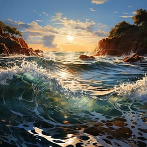 Estribillo De Los Aullidos De La Armonía Oceánica: Música Para Aliviar El Estrés - Cala tranquila