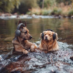 Dogs and Streams: Serene Water Sounds - Dog Music Library