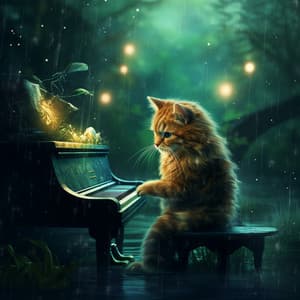 Rainy Harmony for Felines: Musical Downpour for Cats - Soothing Music Collection