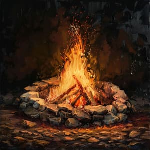 Enfoque En La Luz Del Fuego: Sintonía De Las Llamas Del Estudio - Música de Trabajo