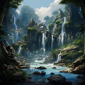 Ritmos De Cascadas: Armonía De Ecos Acuáticos - Orquesta Nativa Americana