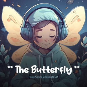 The Butterfly Floats Around Listening to Lofi - LO-FI BEATS
