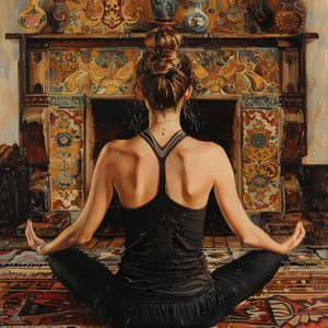 Calma De La Meditación Del Fuego: Ondas Binaurales - Maestros de musica de la meditacion