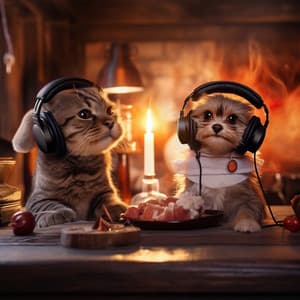 Pets Fireglow: Warm Hearth Symphony - Relaxing Chillout Music Zone