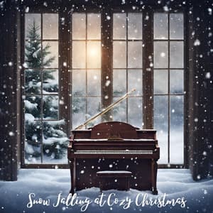 Snow Falling at Cozy Christmas: Beautiful Piano - Magic Winter