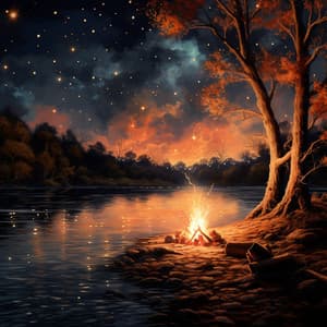 By the Creek's Gentle Flames - Calm Waves Water