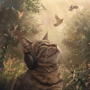 Cats Binaural Comfort: Purring Birds Melodies - 78 72 Hz - Music For Cats