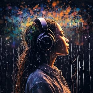 Rain Rhythms: Binaural Harmonic Echoes - Maroon Skies