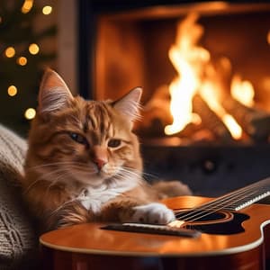 Warm Whiskers: Fireside Guitar Tunes for Cats - Warm Melodies