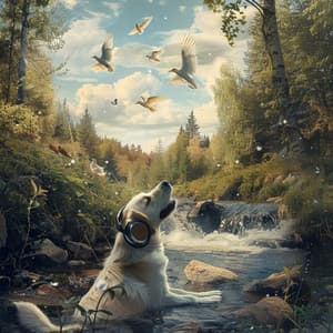 Canine Creek Melodies: Binaural Dogs and Birds in Nature - 92 88 Hz - Barky