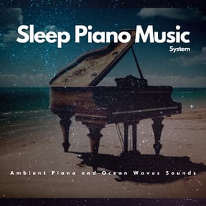 Ambient Piano and Ocean Waves Sounds - Sleep Piano Music System