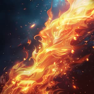 Binaural Fire Symphony: Warm Ambient Beats - Pixeo
