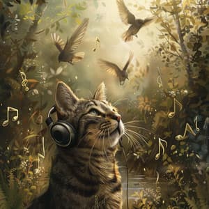 Binaural Purrs: Birds for Cat Relaxation - 78 72 Hz - Sleepy Cat