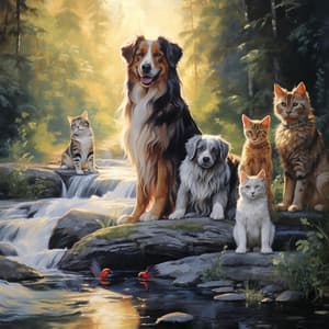 Ecos Tranquilos Del Agua: Relajación Binaural Para Perros - Música para Desayuno Música De Fondo