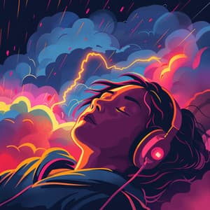 Sleep in Thunder's Embrace: Calming Music - Sleepy Moon