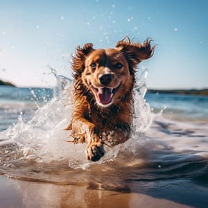 Perros En El Océano: Armonía Juguetona De Olas - Milagro del silencio