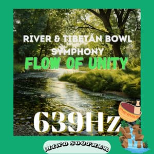 Flow of Unity: 639 Hz River & Tibetan Bowl Symphony - Mind Soother
