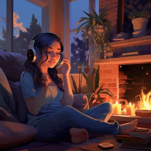Fireplace Dreams: Binaural Evening Ambience - Binaural Beats Recordings