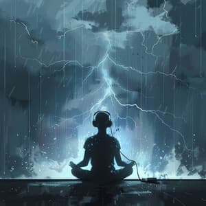 Meditation Amidst Thunder: Peaceful Vibes - Meditation Music Masters