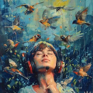 Binaural Nightfall: Birds and Rain's Calm Sleep - 92 88 Hz - Sleep Sounds Ambient Noises