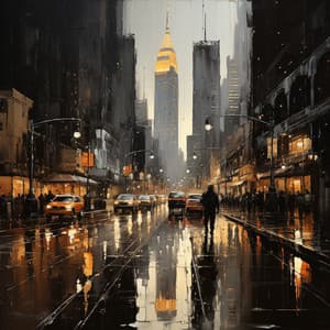 Armonía De Meditación En La Lluvia: Melodías Serenas - Día azul