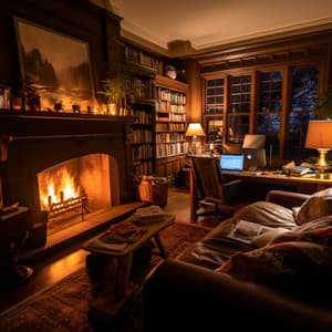 Día De Trabajo Junto Al Fuego: Fondo De Meditación Para La Productividad - Grillos del bosque