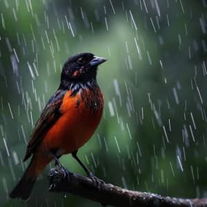 Binaural Nature Soothing for Baby with Rain and Birds - Soothing Baby Music