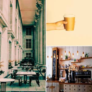 Backdrop for Sipping Morning Latte - Jazzy Studying Music