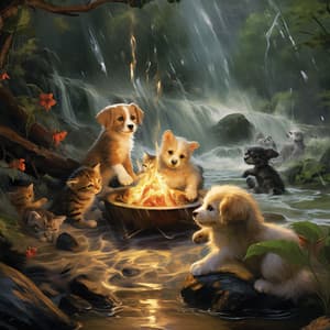 Music combined with Rain: Pet's Soothing Raindrops - Sleep Sounds Rainfall