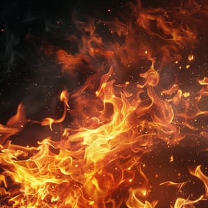 Serene Yoga Flames: Chill Fire Balance - Yoga Music Bliss