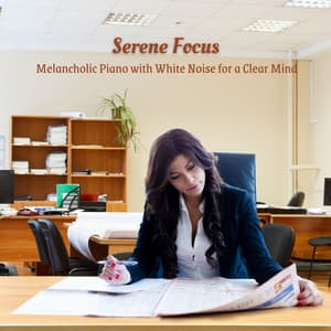 Serene Focus: Melancholic Piano with White Noise for a Clear Mind - White Noise Studios