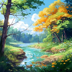 Nature's Relaxing Riverside Resonance - Restful Environment